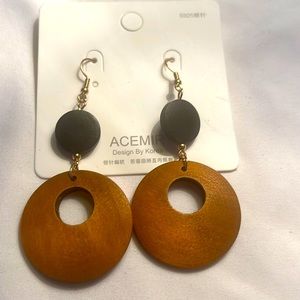 Circle Wood Earrings